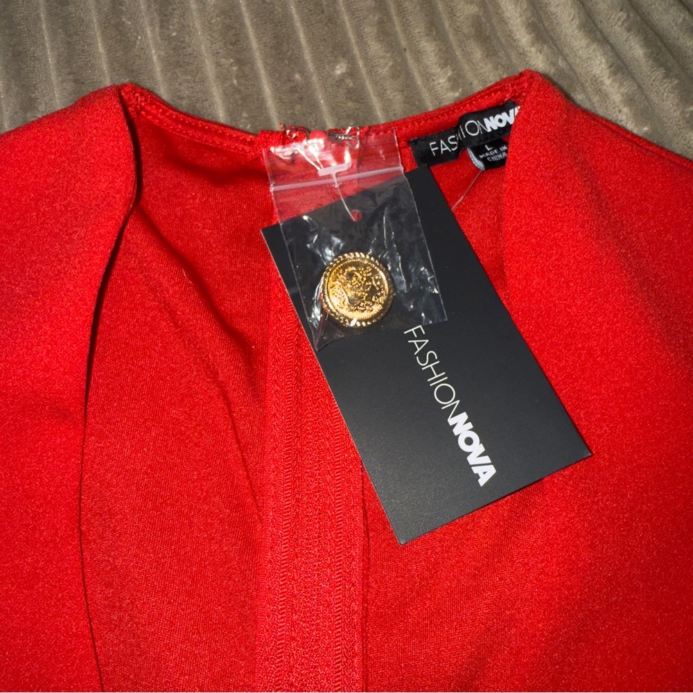 NWT! Fashion Nova Red Immy Mini Dress - Picture 5 of 9